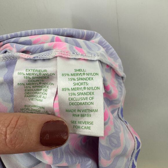 Lilly Pulitzer Luxletic Skort M Annora Sea You Soon Raz Berry Pleated Tennis - Picture 8 of 9